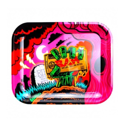 Raw Metal Rolling Tray Zombie